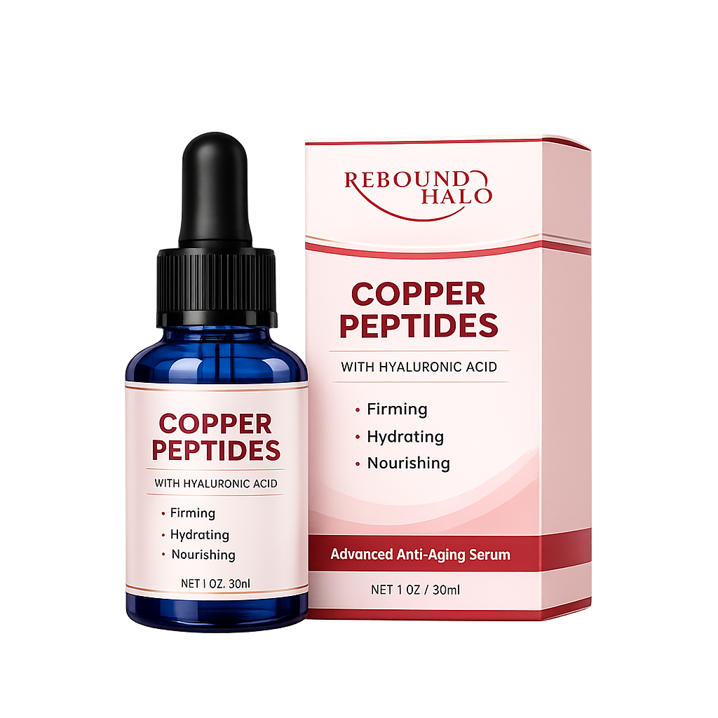 Rebound Halo Copper Peptide Hydration Serum bottle and box