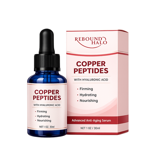 Rebound Halo Copper Peptide Hydration Serum bottle and box