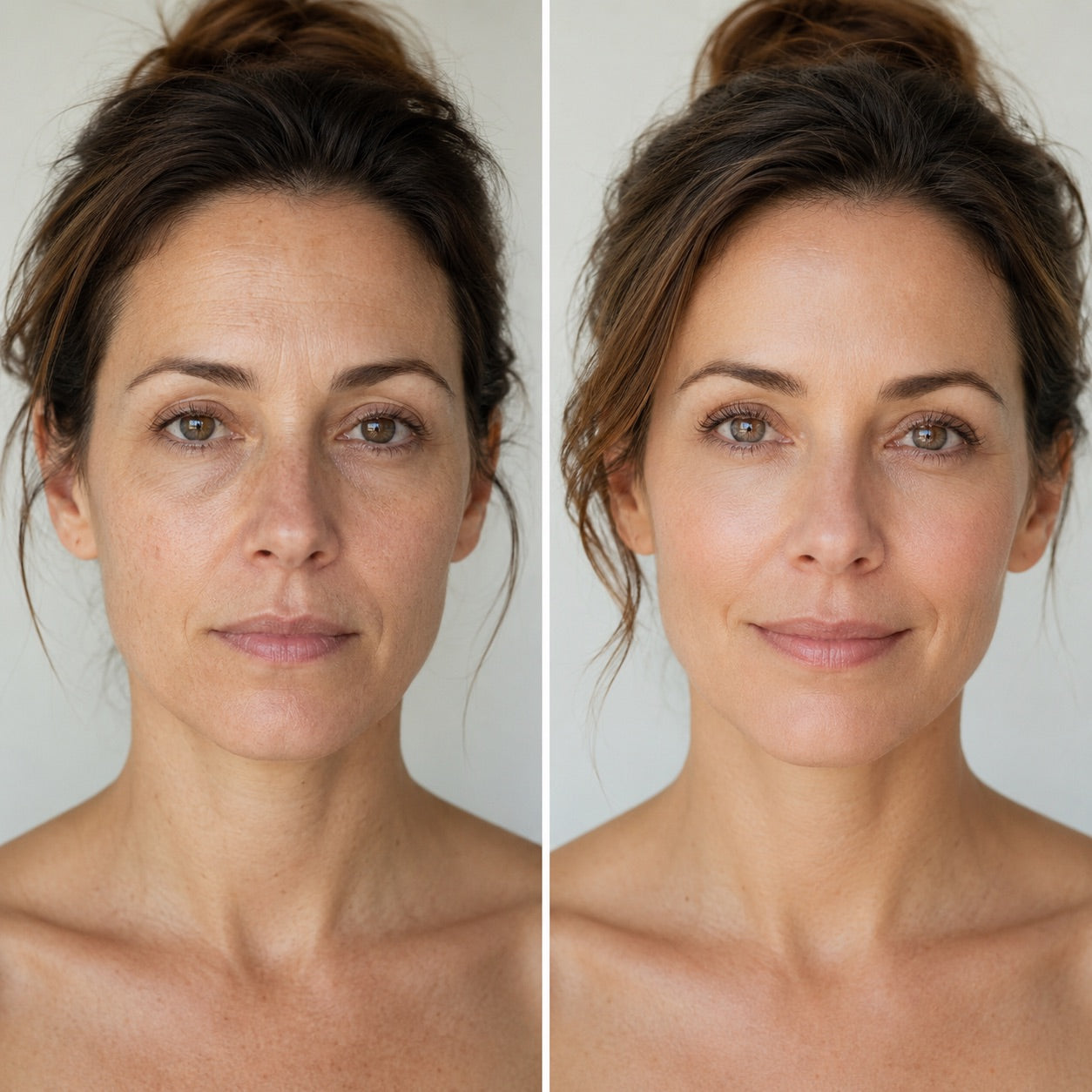 Before and after style customer image for a refreshed look in photos