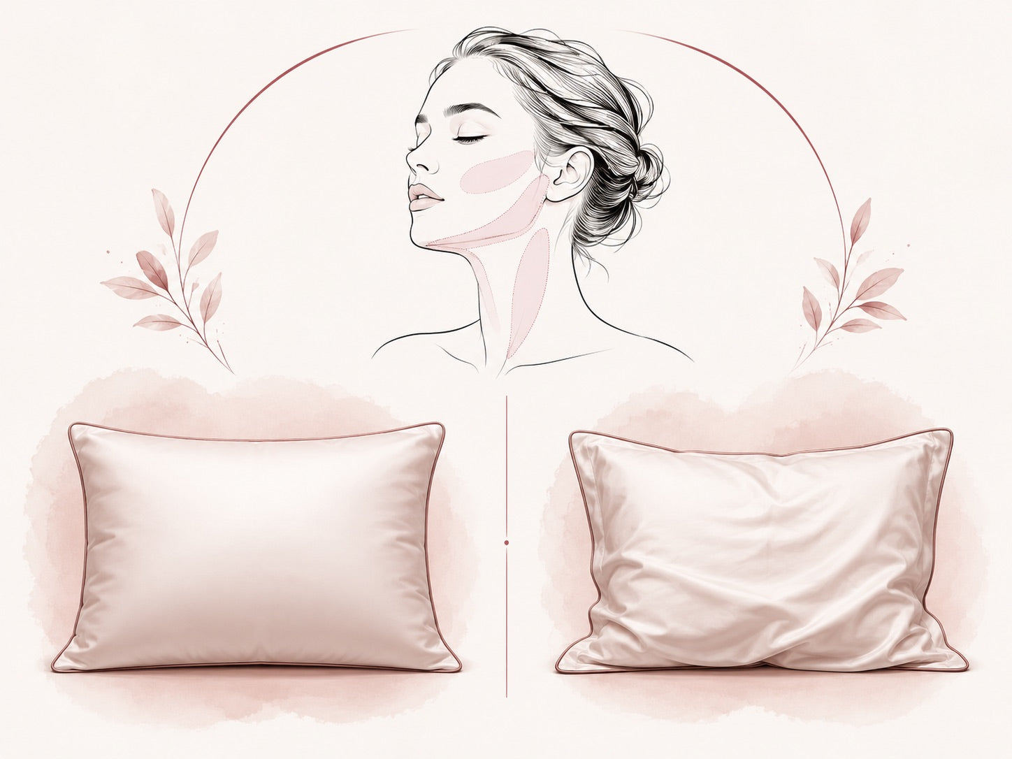 Illustration explaining how facial and neck support can change after weight loss